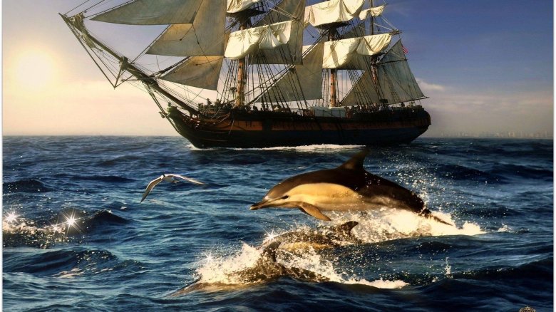 Корабль плывет