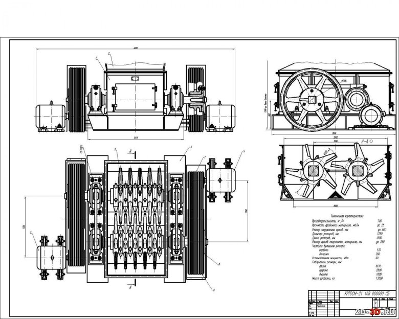 Дробилка дискозубчатая ддз-700 двухвалковая