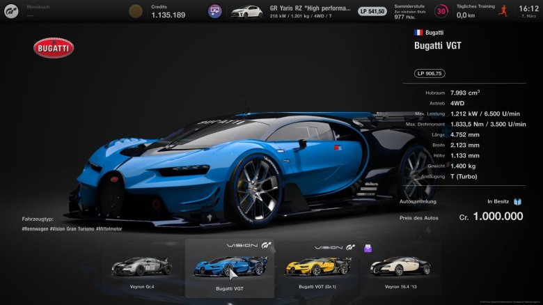 Bugatti vision gran turismo 2015