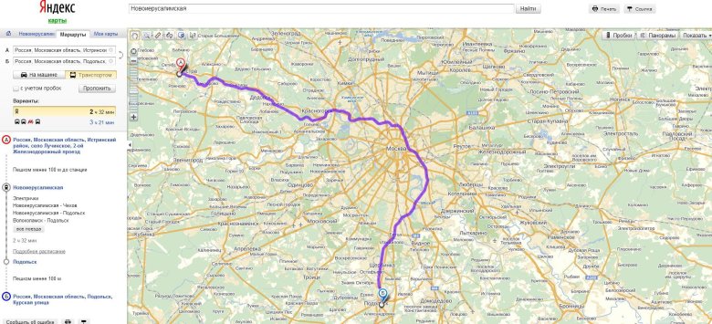 Карта московская область