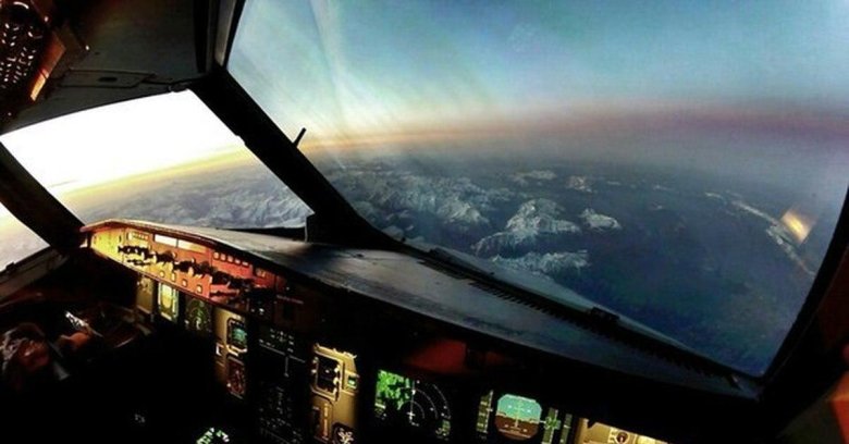 Вид из кабины боинга 737