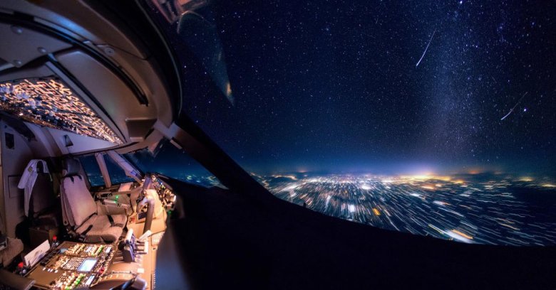 Вид из кабины пилота