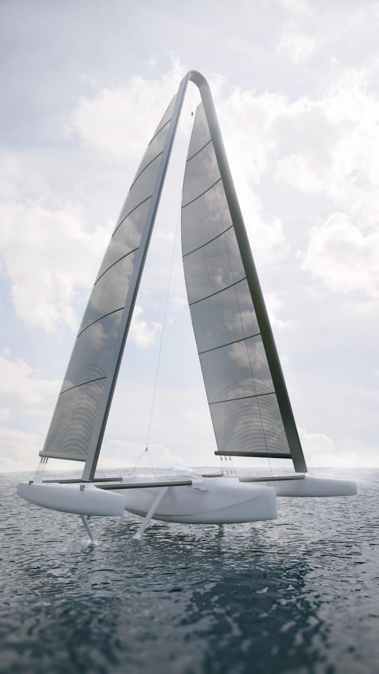 Парусный тримаран концепт