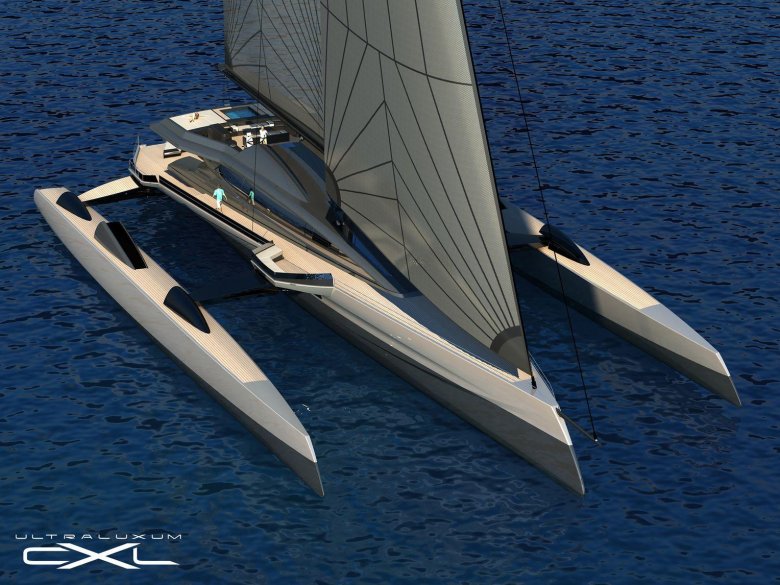 Парусная яхта тримаран