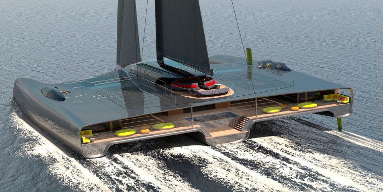 Мегаяхта тримаран