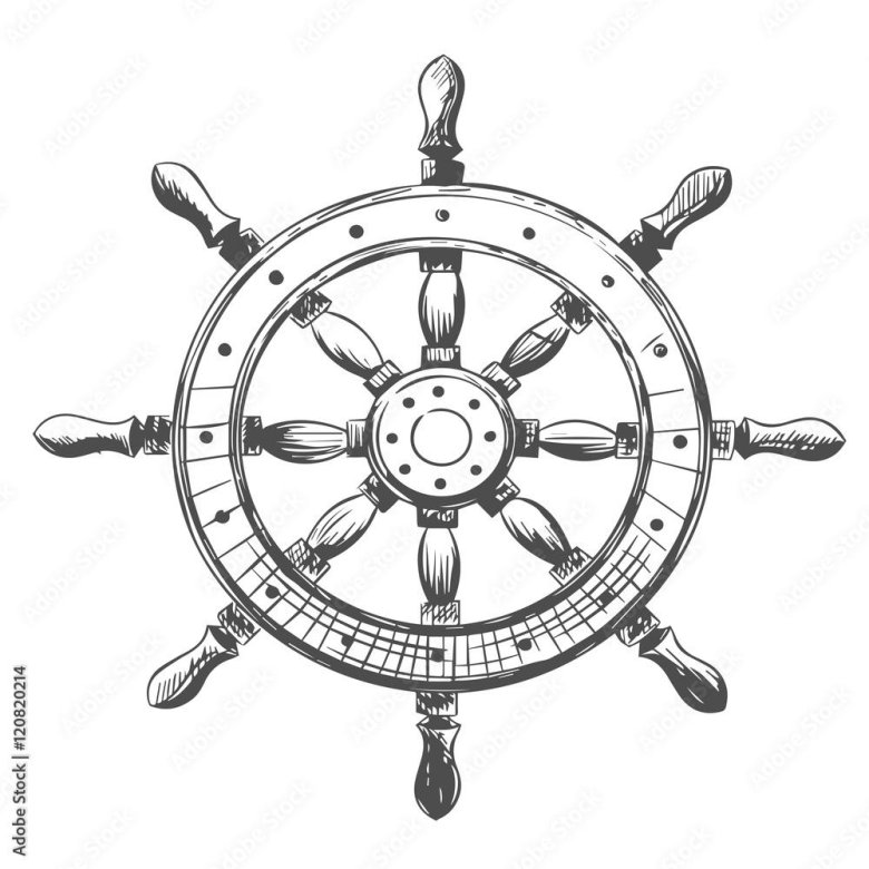 Штурвал рисунок