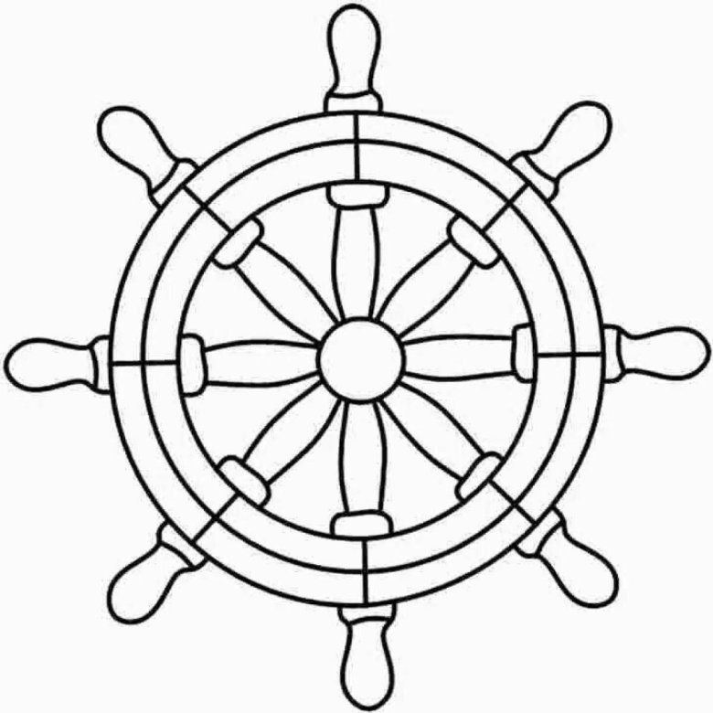 Рисунок штурвала корабля
