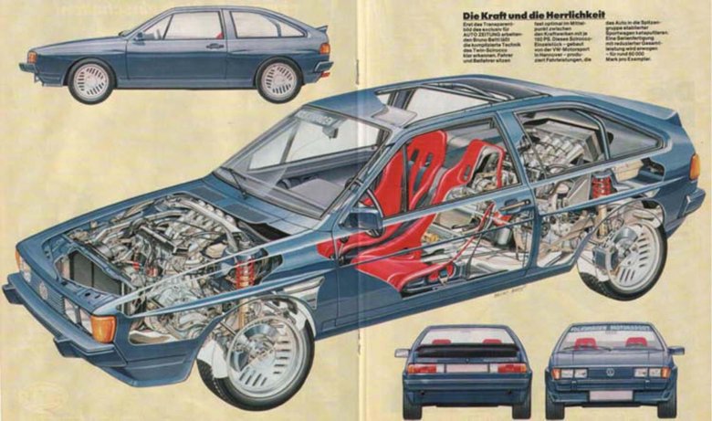 Audi quattro sport cutaway