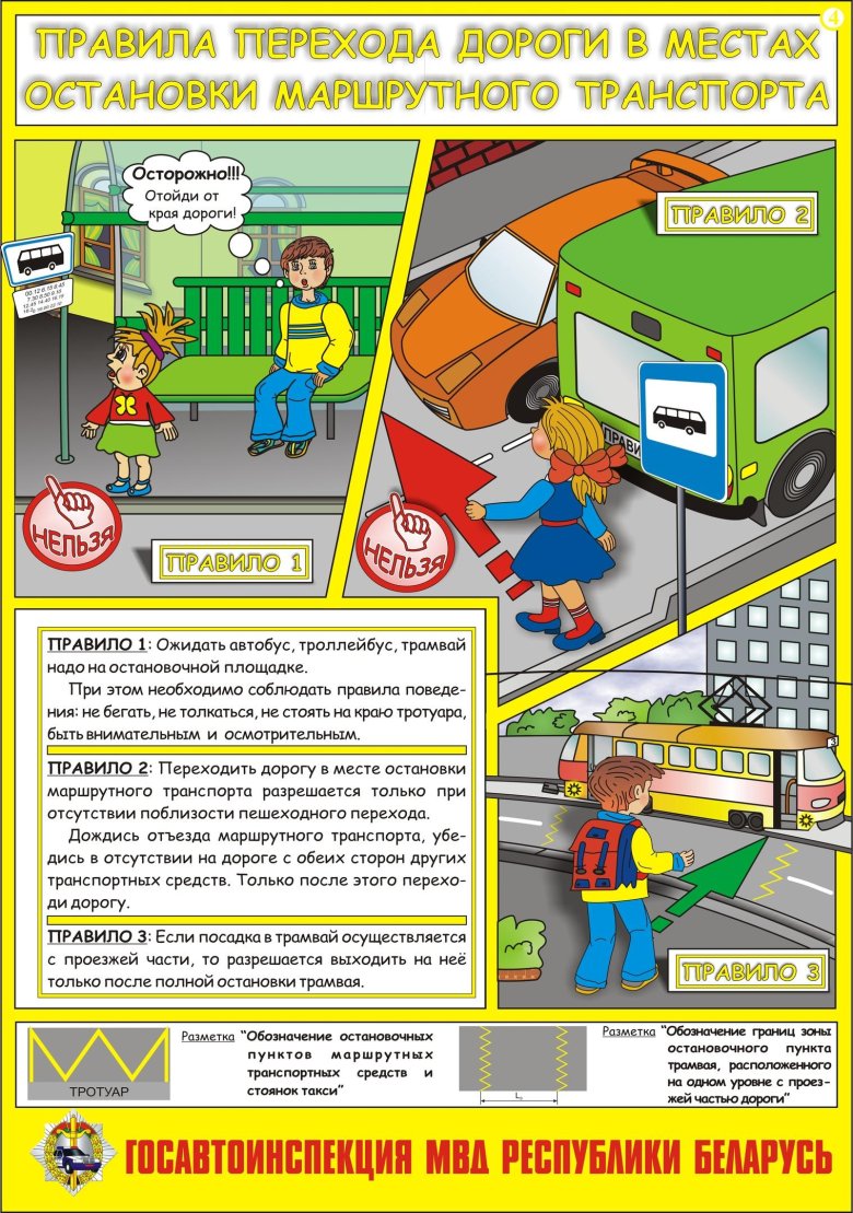 Плакат правила безопасности в транспорте 1 класс