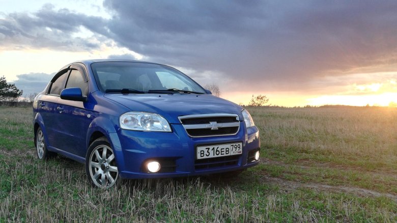 Шевроле авео седан синий 2007