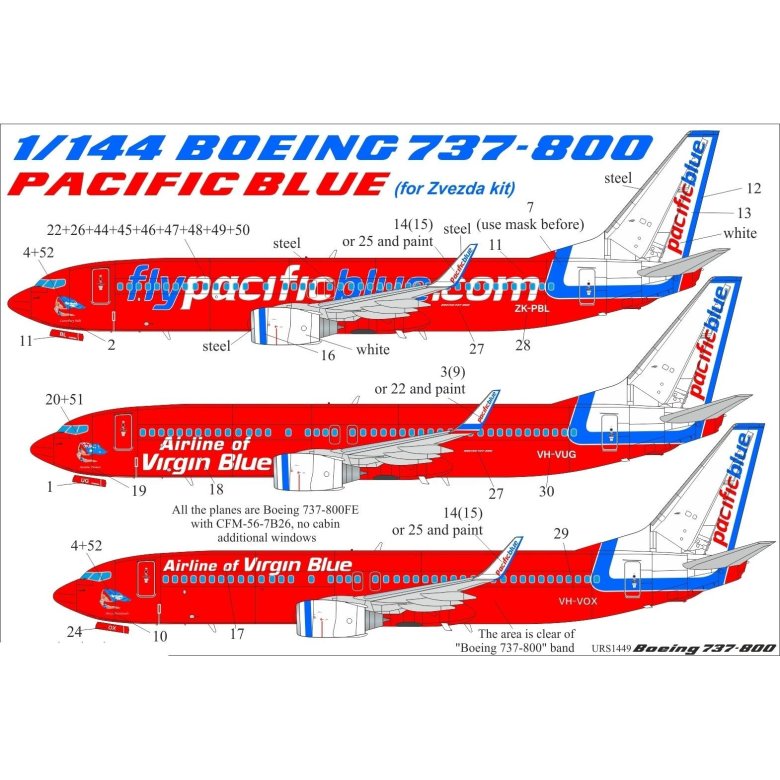 Декаль боинг 737 800