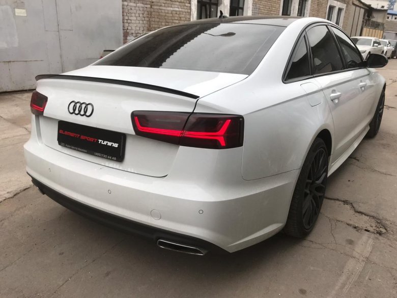 Audi a6 c7 белая антихром
