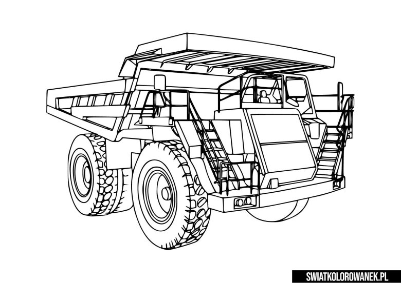 Карьерный самосвал раскраска