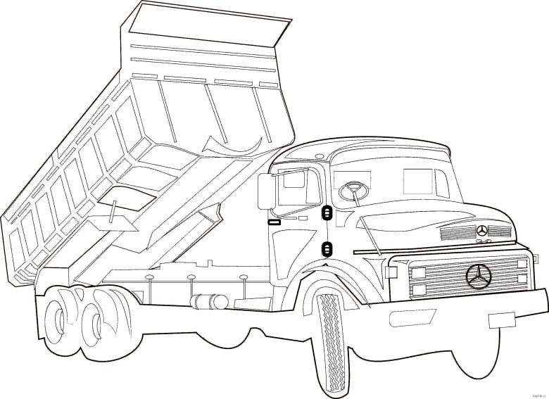 Раскраска зил 130 самосвал