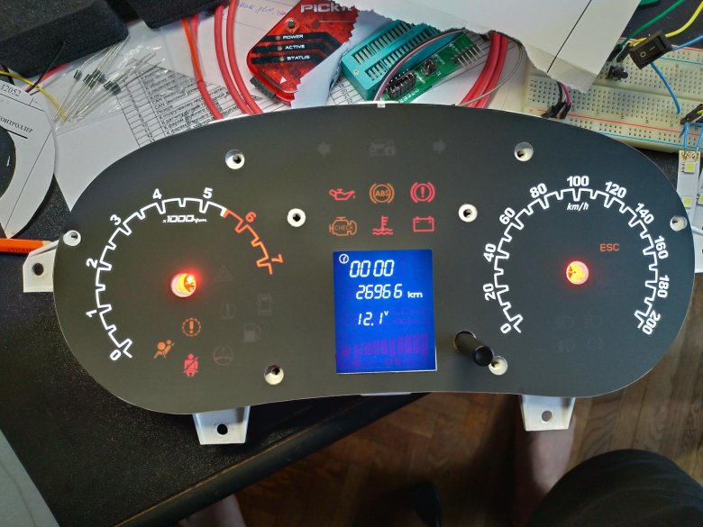 Пересвет приборной панели лада гранта