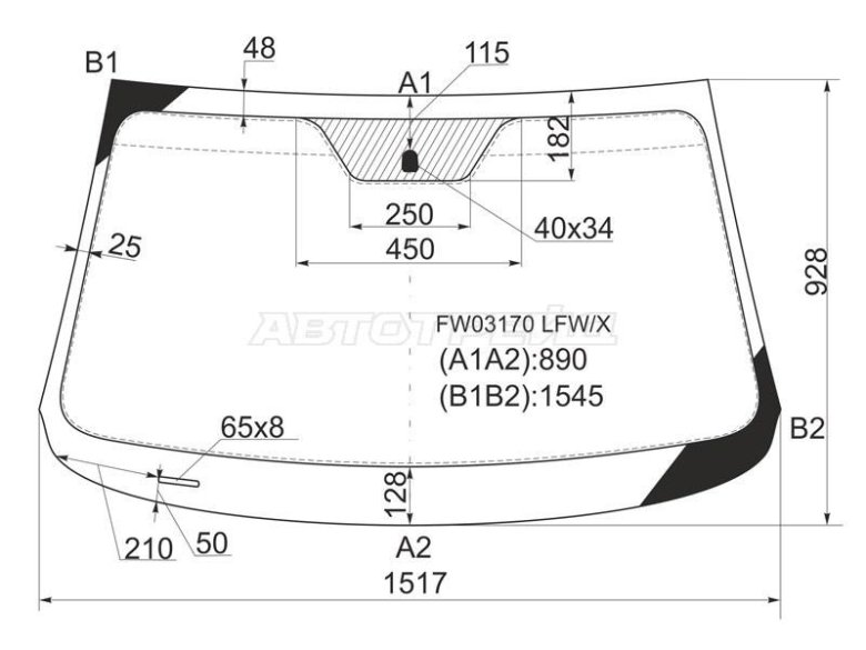 Стекло лобовое обогрев щеток