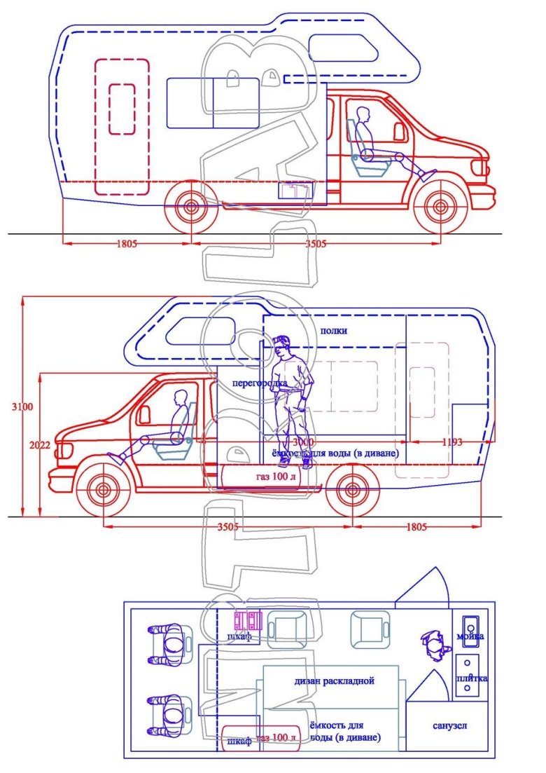 Fiat ducato автодом схема