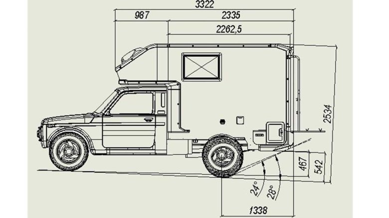 Нива автодом габариты