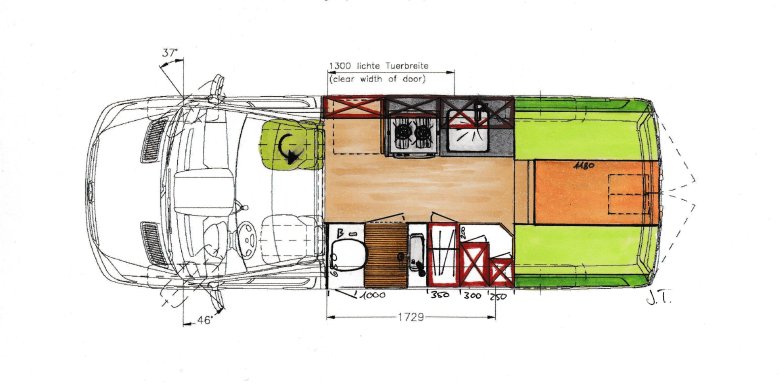 Автодом кемпер планировка