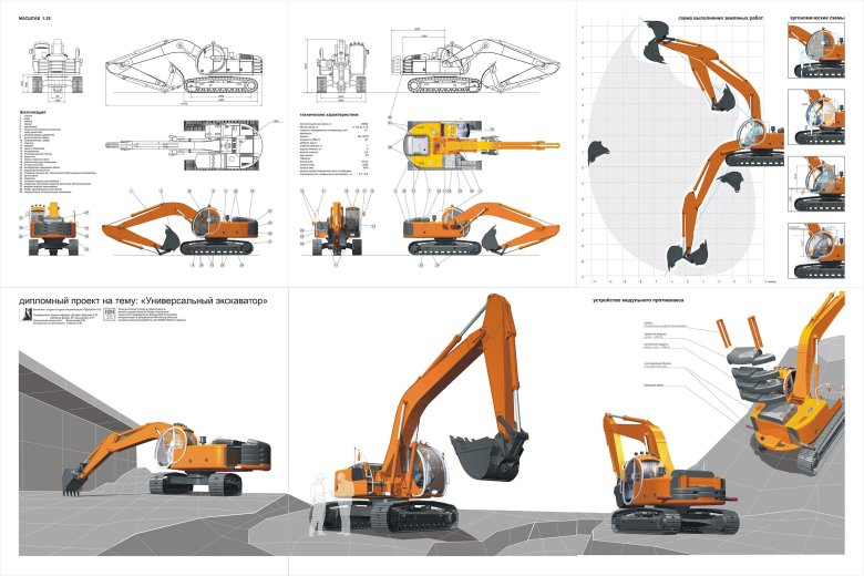 Схема экскаватора