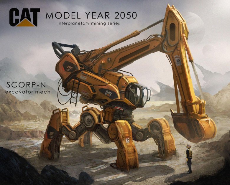 Робот экскаватор