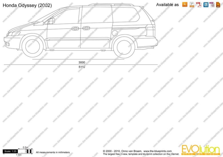 Хонда одиссей 2005 габариты