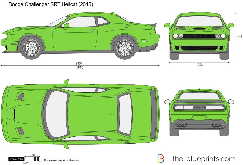 Dodge challenger 2008 чертеж