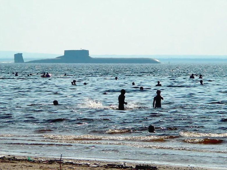 Северодвинск пляж подводная лодка
