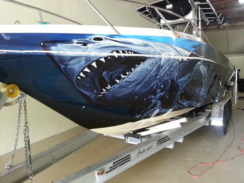Boat wrap design
