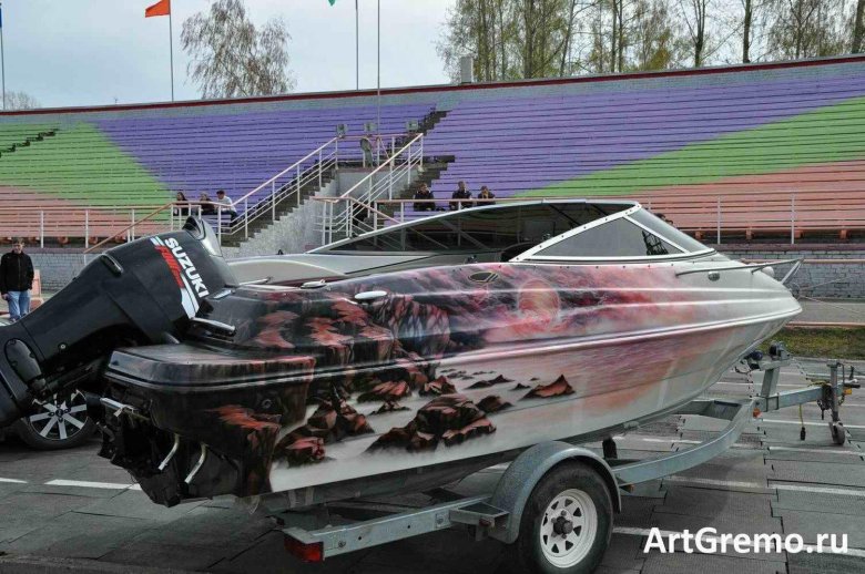 Аэрография на катер