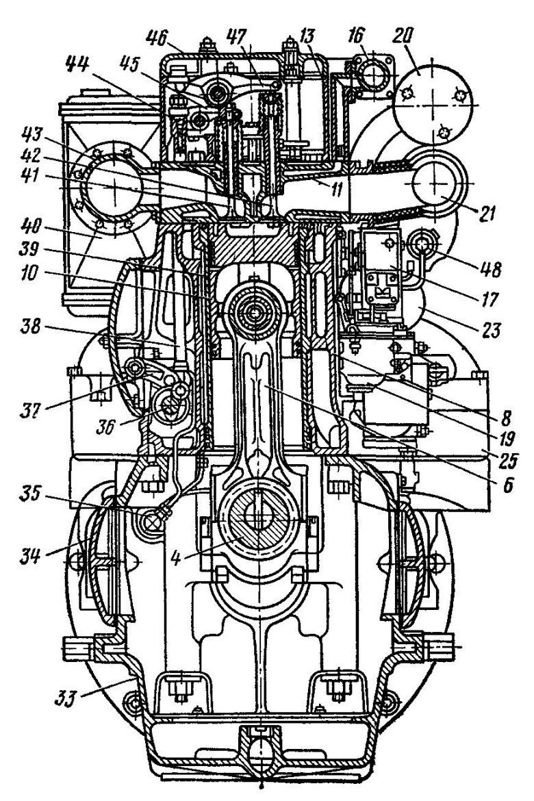 Чертеж двигателя внутреннего сгорания