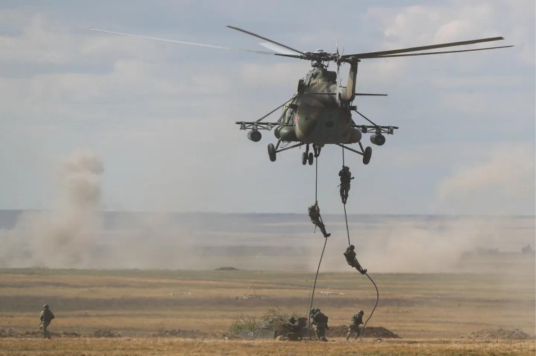 Ми8 высадка десанта