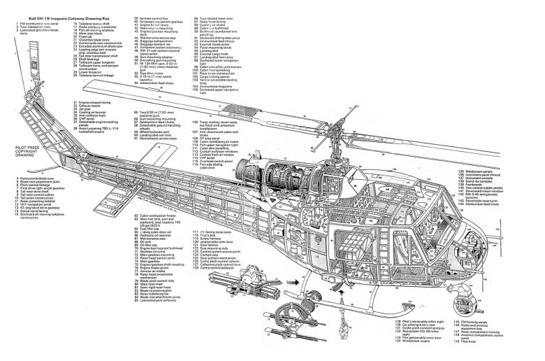 Вертолет чертеж