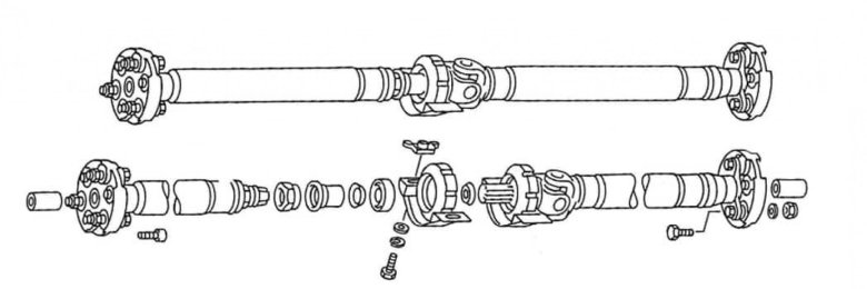 Схема карданного вала