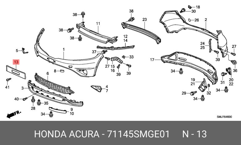 Крепление заднего бампера хонда аккорд 7