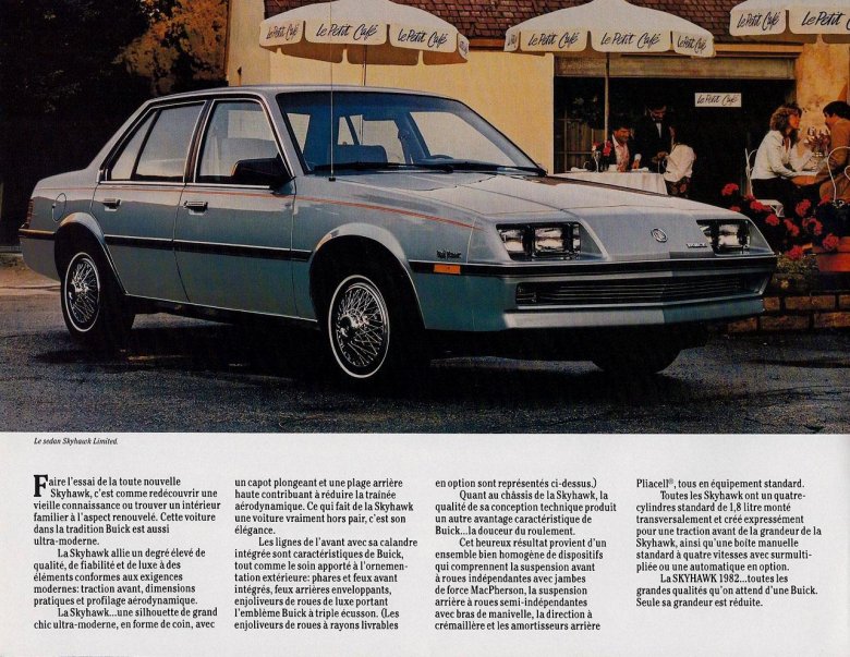 Buick skyhawk 1984