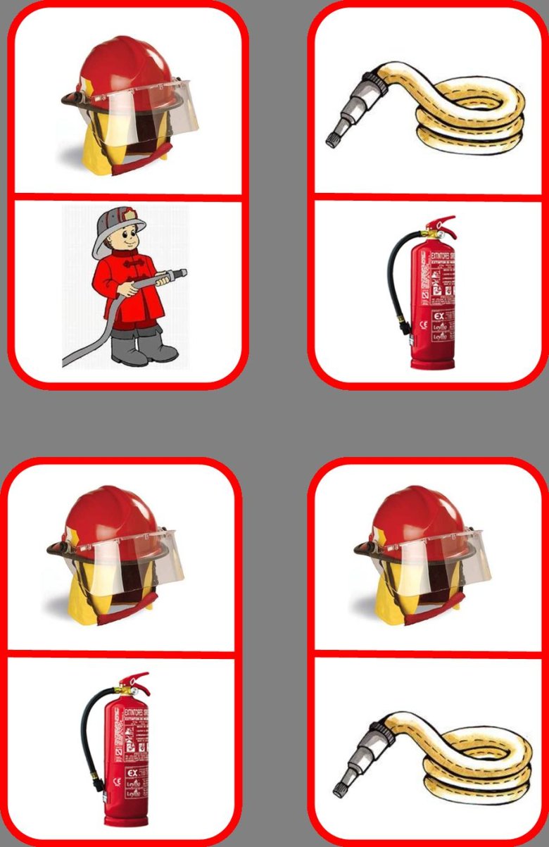 Атрибуты пожарного для детей