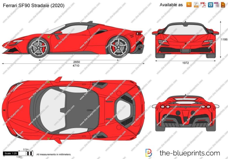 Ferrari 458 italia чертеж