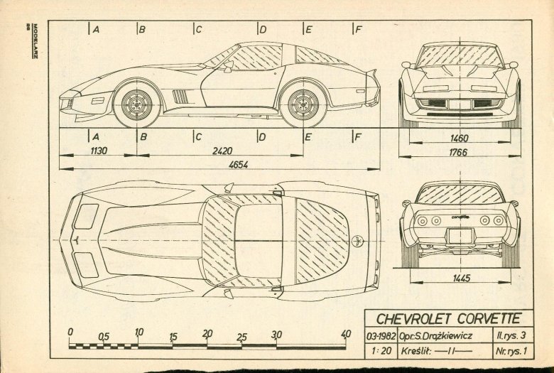 Chevrolet corvette c4 чертежи