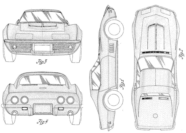 Chevrolet corvette c3 чертежи