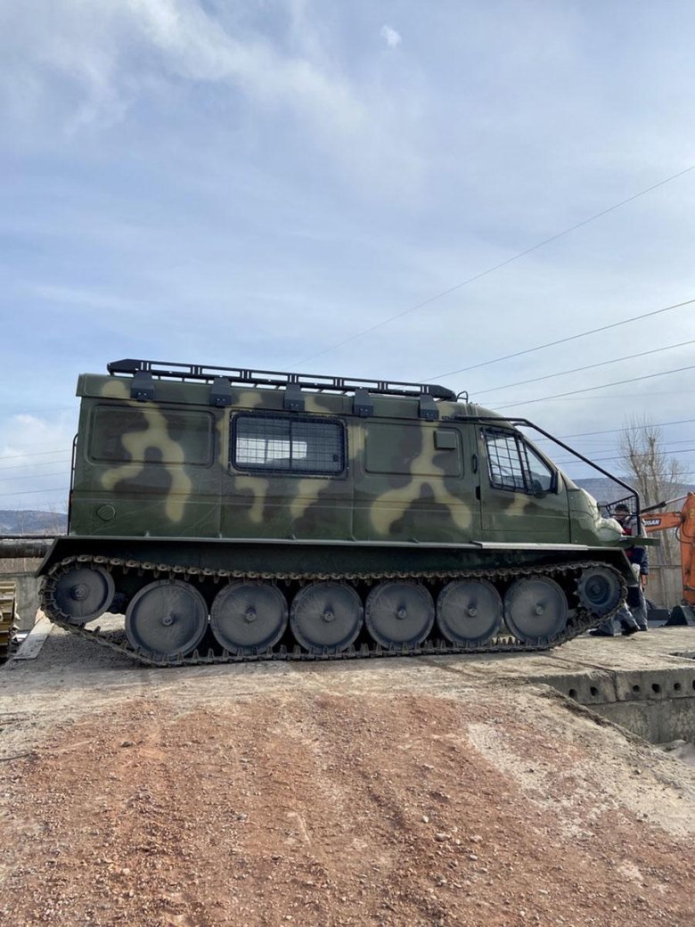 Газ 3344 20 двухзвенный снегоболотоход