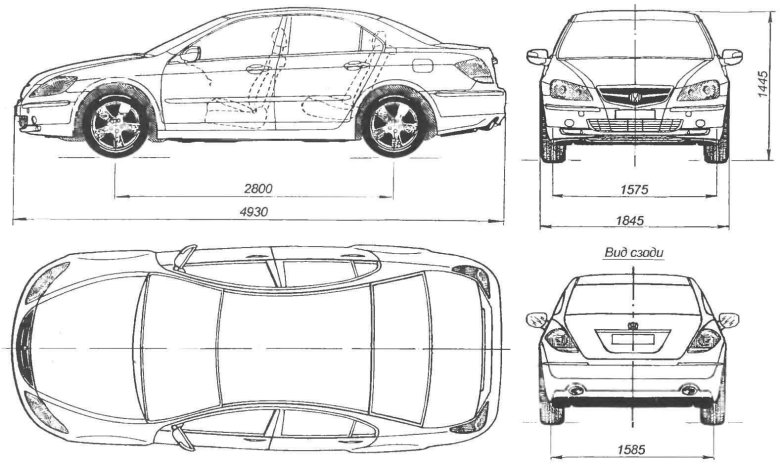 Honda accord чертеж