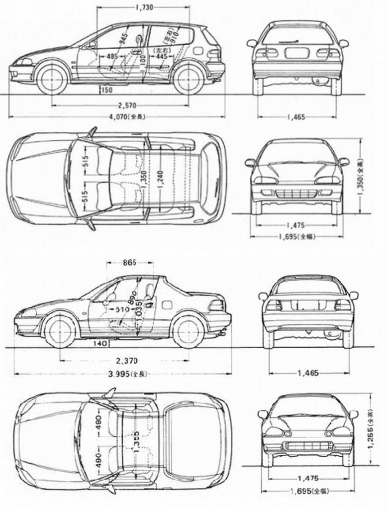 Хонда цивик 5 габариты