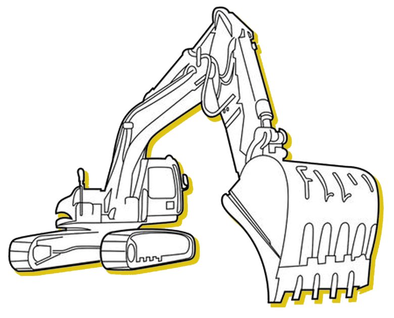 Экскаватор раскраска