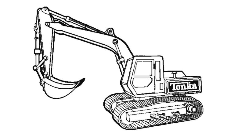 Экскаватор раскраска