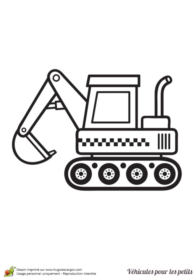 Экскаватор раскраска для малышей