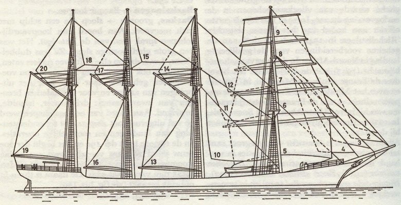 Семимачтовая шхуна томас у лоусон