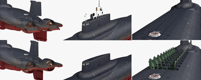 3d модель typhoon-class submarine