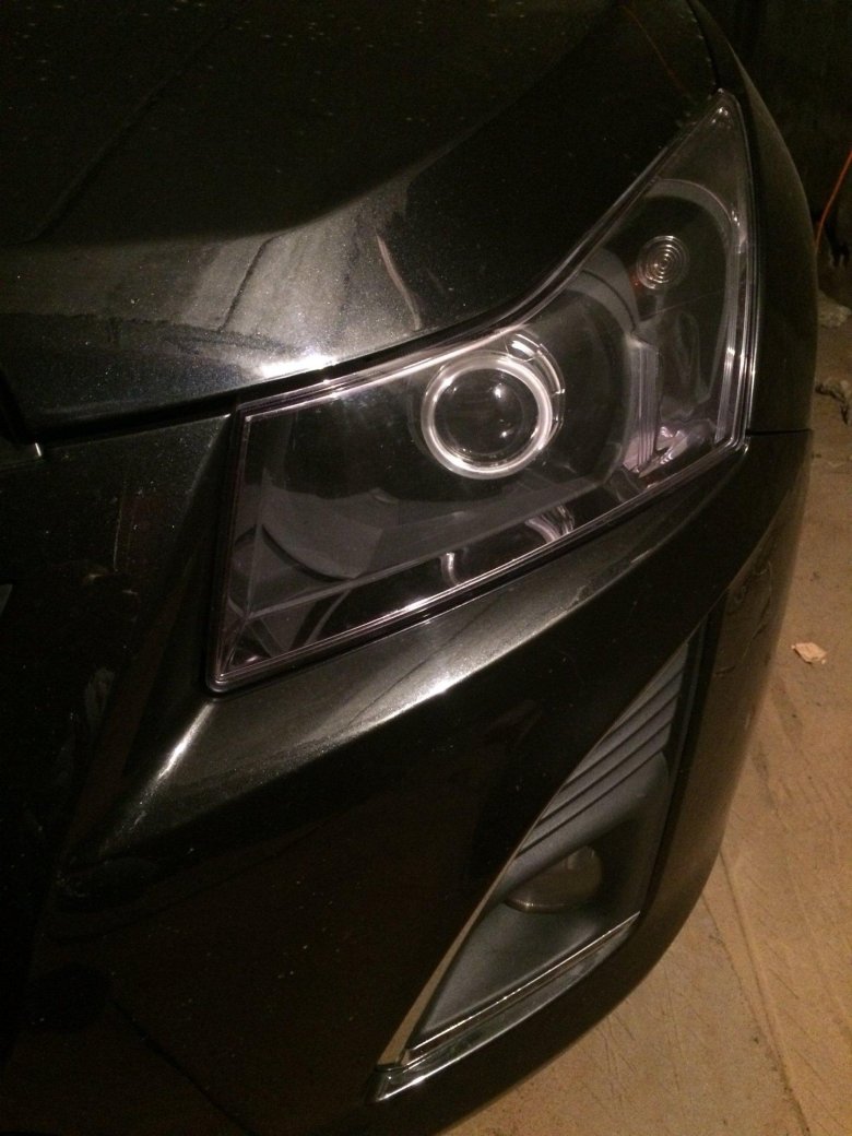 Черные фары шевроле круз