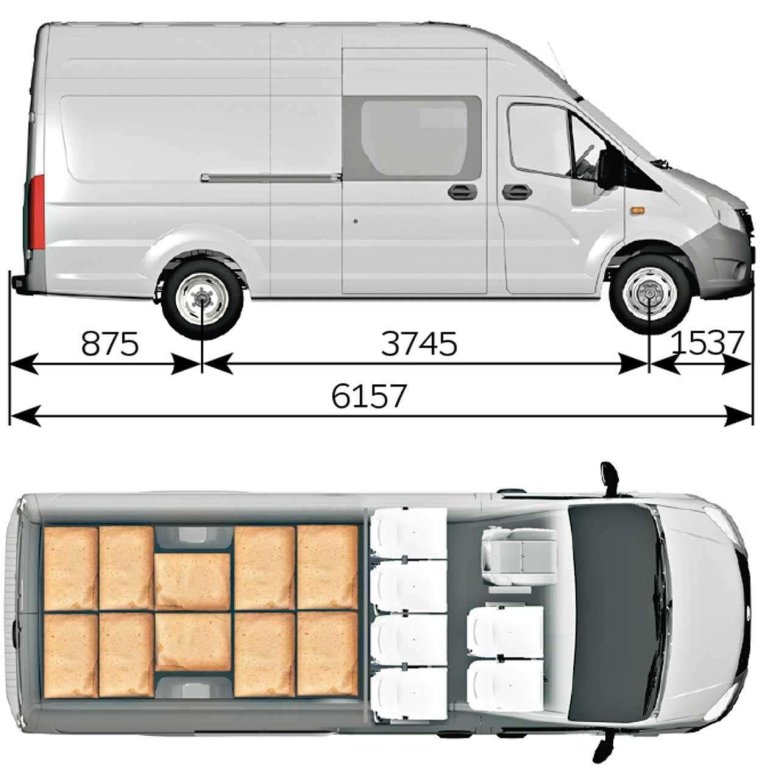 Газель next a32r32 габариты кузова